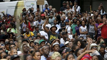 S. African students protested tuition fee hikes