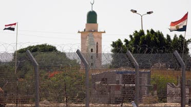 An Egyptian military post is seen in Egypt's northern Sinai Peninsula, as seen from the Israel-Egypt border, in Kerem Shalom village, southern Israel, Wednesday, July 1, 2015. AP