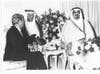 King Fahd bin Abdul Aziz and former U.N. Secretary General Javier Perez de Cuellar (left) who was on a tour of Saudi Arabia in April 1985. 
