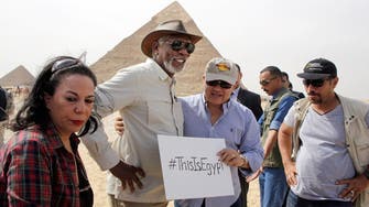 Morgan Freeman visits pyramids for ‘The Story of God’ documentary 