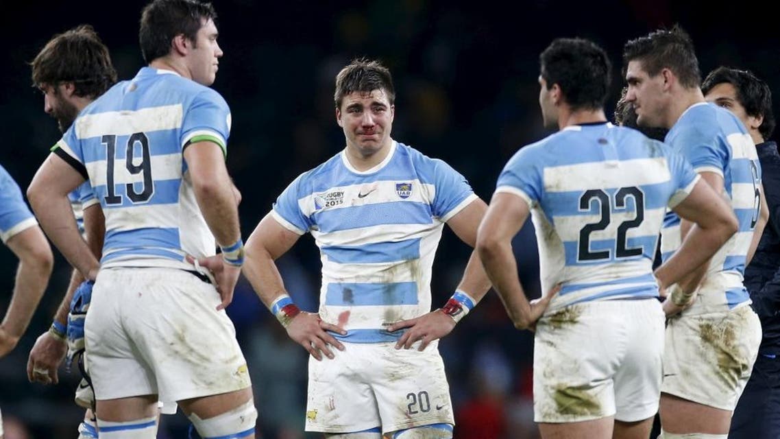 Argentina v Australia - IRB Rugby World Cup 2015 Semi Final - Twickenham Stadium, London, England - 25/10/15Argentina's Facundo Isa (C) looks dejected after the gameAction Images via Reuters / Paul ChildsLivepic