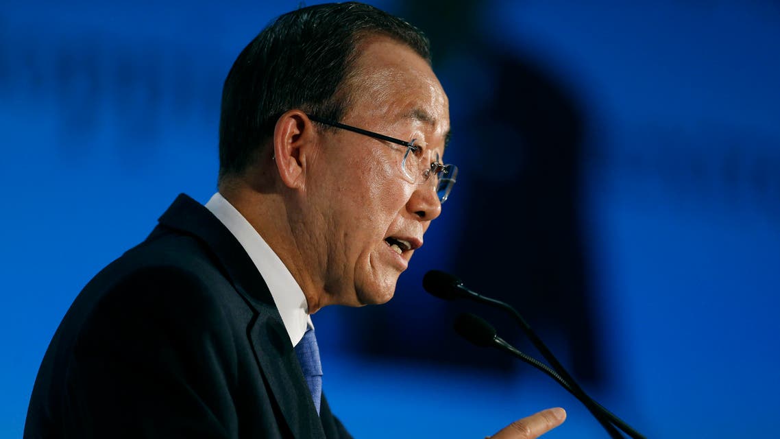 United Nations Secretary-General Ban Ki-moon gives a speech during a conference about violent extremism, in Madrid, Wednesday, Oct. 28, 2015. Ban Ki-moon is on an official visit in Spain. (AP)