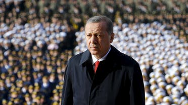 Turkey's President Tayyip Erdogan attends a Republic Day ceremony at Anitkabir, the mausoleum of modern Turkey's founder Ataturk, in Ankara, Turkey, October 29, 2015. (Reuters)