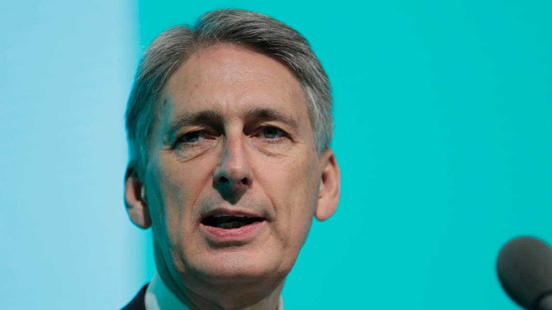 British Foreign Secretary Philip Hammond speaks during an international security summit in Manama, Bahrain, Saturday, Oct. 31, 2015. (Reuters)