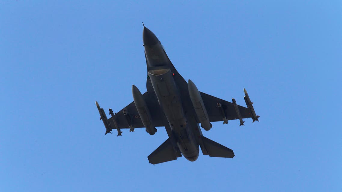 FILE - in this Wednesday, July 29, 2015 file photo, a missile-loaded Turkish Air Force warplane rises in the sky after taking off from Incirlik Air Base, in Adana, southern Turkey. The killing of two police officers by alleged Kurdish rebels prompted the Turkish government to retaliate against the Kurdistan Workers Party, PKK, with airstrikes to strongholds which stretch from southeastern Turkey to northern Iraq. In an abrupt reversal, Turkey and the Kurdish rebels appear to be hurtling toward the return of an all-out conflict that plagued the nation for decades, before a fragile peace process was launched in 2012. (AP Photo/Emrah Gurel, file)
