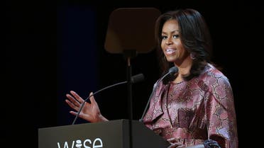 First Lady Michelle Obama speaks at the 2015 World Innovation Summit for Education (WISE) held at the convention center in Doha, Qatar. (AP)