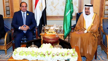 لقاء السيسي و الملك سلمان بعد قمة الرياض 2015