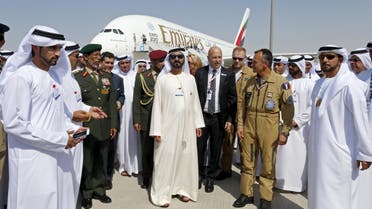 United Arab Emirates Vice President,Prime Minister and Dubai Ruler Sheikh Mohammed bin Rashid al-Maktoum tours during Dubai Airshow. (Reuters)