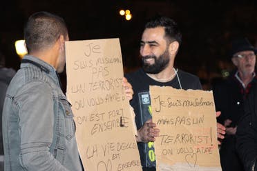 People gather at the Place de la Republique. (Asma Ajroudi/ Al Arabiya News)