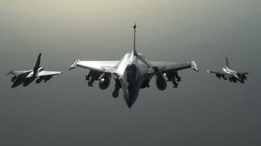 rench army Rafale fighter jets flying towards Syria as part of France's Operation Chammal launched in September 2015. (File photo: AFP)