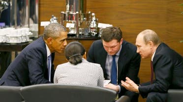 U.S. President Barack Obama (L) talks with Russian President Vladimir Putin (R) and U.S. security advisor Susan Rice (2nd L) prior to the opening session of the Group of 20 (G20) Leaders’ summit in Antalya, Turkey Nov. 15, 2015. (Reuters)