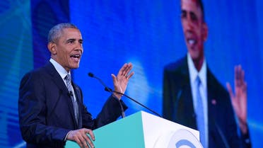 President Barack Obama speaks at the CEO Summit, attended by 800 business leaders from around the region representing U.S. and Asia-Pacific. (AP)
