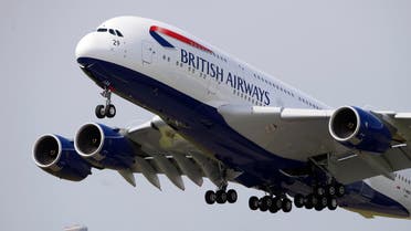  A British Airways Airbus A380 aircraft performs its demonstration flight during the first day of the 50th Paris Air Show at Le Bourget airport, north of Paris, Monday, June 17, 2013. (AP Photo/Francois Mori)