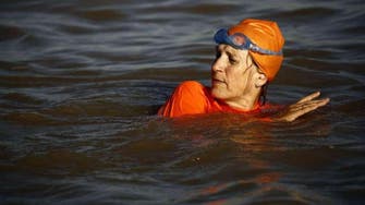 Ambassador swims across the Nile for Facebook bet 