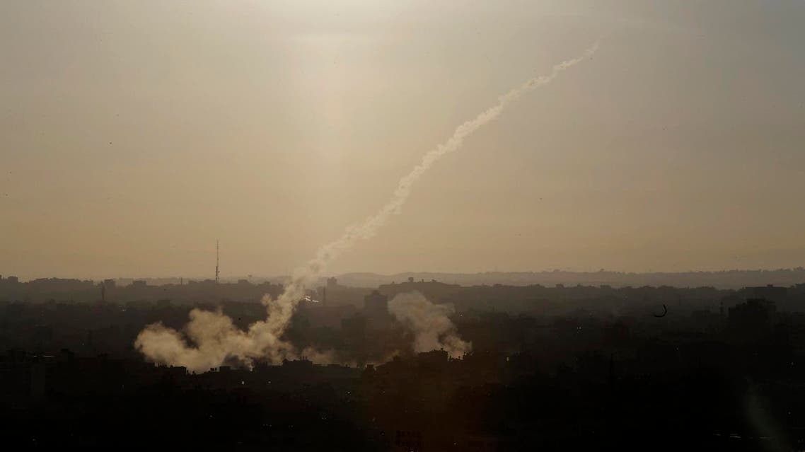 FILE - In this Aug. 9, 2014 file photo, a rocket is fired from Gaza City towards Israel. (File photo: AP)