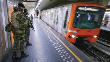 Belgian soldiers patrol in a subway station in Brussels, Belgium, November 25, 2015. (Reuters)