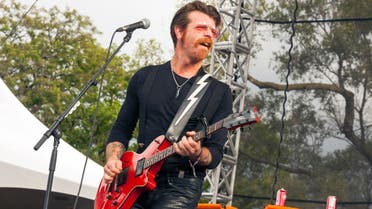 In this Sept. 11, 2015 file photo, Jesse Hughes of Eagles of Death Metal performs at Riot Fest & Carnival in Douglas Park in Chicago.