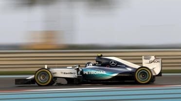 Mercedes Formula One Driver Nico Rosberg of Germany drives during the second free practice session of Abu Dhabi F1 Grand Prix at the Yas Marina circuit in Abu Dhabi