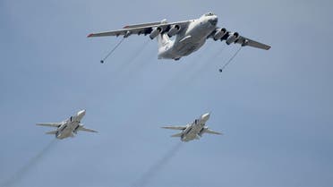 An Ilyushin Il-78 Midas air force tanker and Sukhoi Su-24 Fencer tactical bombers fly over the Red Square during the Victory Day parade in Moscow. (File photo: Reuters)