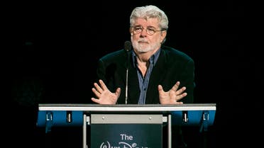 "Star Wars" creator, filmmaker George Lucas is honored with the Disney Legends Award. (File photo: AP)