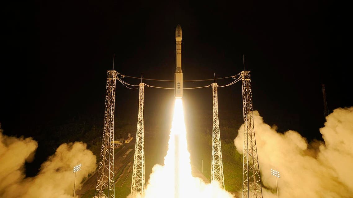 The liftoff of Vega VV06 rocket carrying LISA Pathfinder on Dec. 3, 2015 from Europe's Spaceport, Kourou French Guiana. (AP)