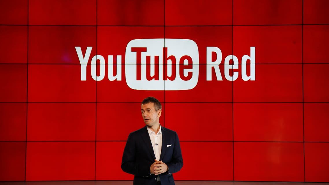 Robert Kyncl, YouTube Chief Business Officer, speaks as YouTube unveils "YouTube Red," a new subscription service, at YouTube Space LA offices Wednesday, Oct. 21, 2015, in Los Angeles. (AP)
