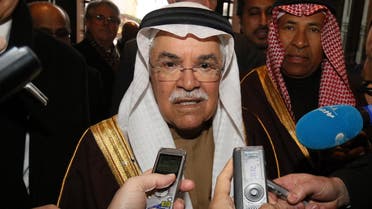 Saudi Arabia's Minister of Petroleum and Mineral Resources Ali Ibrahim Naimi speaks to journalists at a hotel in Vienna, Austria, Tuesday, Dec. 1, 2015, prior to the OPEC oil ministers' meeting on Friday. (AP)