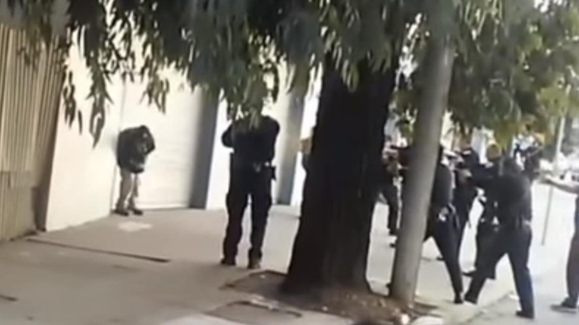 The short clip is the latest video posted online showing U.S. police using what appears to be excessive force on suspects. (Screenshot via YouTube)