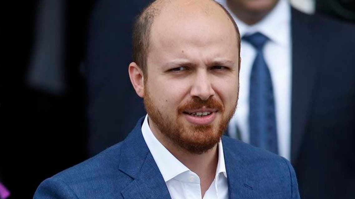 Bilal Erdogan, the son of Turkey's President Recep Tayyip Erdogan leaves a polling station after he voted, in Istanbul, Turkey, Sunday, June 7, 2015. Turks are heading to the polls in a crucial parliamentary election that will determine whether ruling party lawmakers can rewrite the constitution to bolster the powers of President Erdogan. All eyes will be on the results for the main Kurdish party, the Kurdish Peoples' Democratic Party, (HDP). If it crosses a 10 percent threshold for entering parliament as a party, that would extinguish AKP's constitutional plans. (AP Photo/Emrah Gurel)