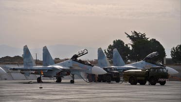 Russian fighter jets are parked in preparation for combat action at Hemeimeem airbase, Syria. (File photo: AP)