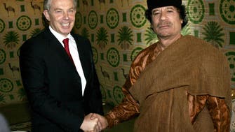 Blair says he urged Qaddafi to quit Libya in 2011