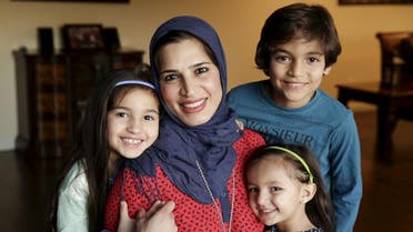 Mirvette Judeh poses for a photo with her children, Ayah Maaytah (L-R), 7, Salma Maaytah, 3, and Rakan Maaytah, 9, at their home in Buena Park, California December 17, 2015. (Reuters)