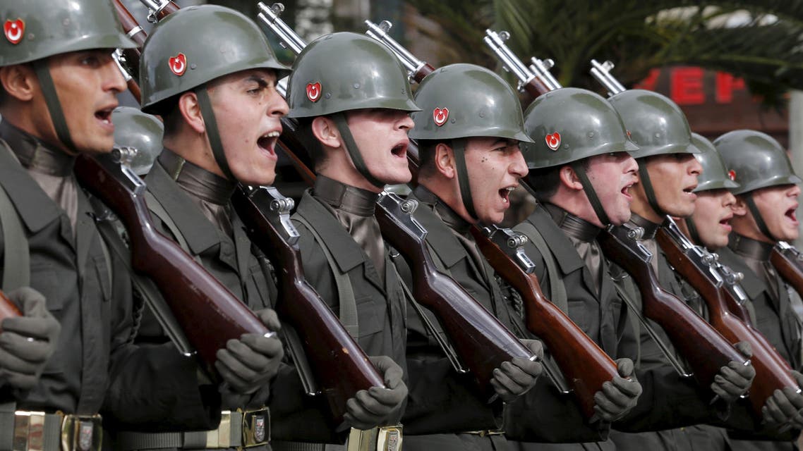 Turkish soldiers march during a Republic Day ceremony in Istanbul, Turkey, October 29, 2015. Turkey marks the 92nd anniversary of the Turkish Republic. (Reuters)