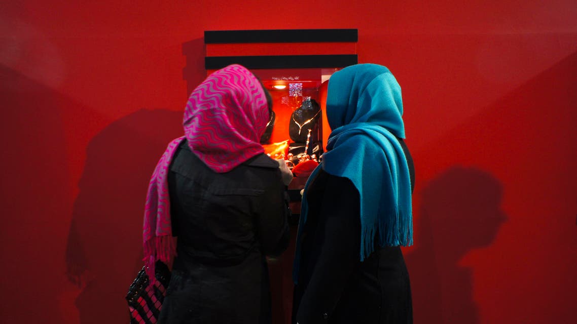 Women view a display at an international gold and jewellery fair in Tehran. (File photo: Reuters)