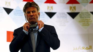 Andreas Carleton Smith, Control Risks regional chief executive in Middle East and North Africa attends a news conference in Cairo, Egypt, December 22, 2015. (Reuters)