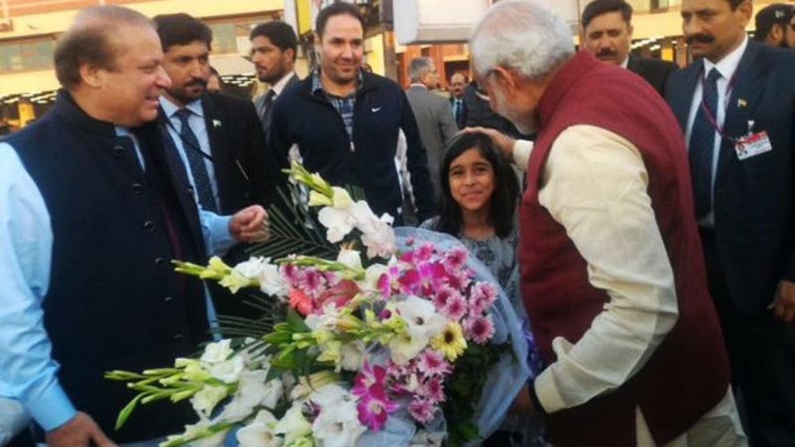 PM Nawaz Sharif and Modi at Lahore