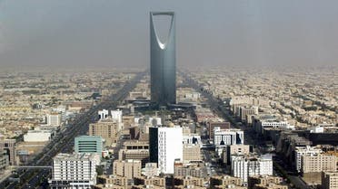 The 'Kingdom Tower' photographed through a window of the 'Al-Faislia Tower' in the Saudi capital Riyadh. (File photo: AP)