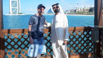 Barcelona star Messi photographed with Dubai ruler