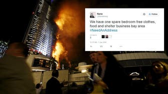 Dubai Twitterati launch #NeedAnAddress, offering homes after fire