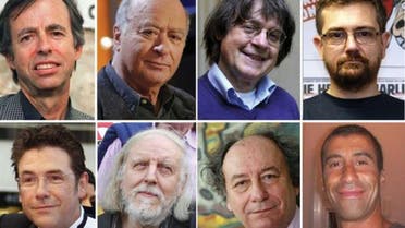  Mourned: (From top left) Charlie Hebdo's deputy chief editor Bernard Maris, cartoonists Georges Wolinski, Jean Cabut, aka Cabu and editor Stephane "Charb" Charbonnier. (From bottom left) Cartoonist Bernard "Tignous" Verlhac, Philippe Honore and police officer Ahmed Merabet. (AFP)