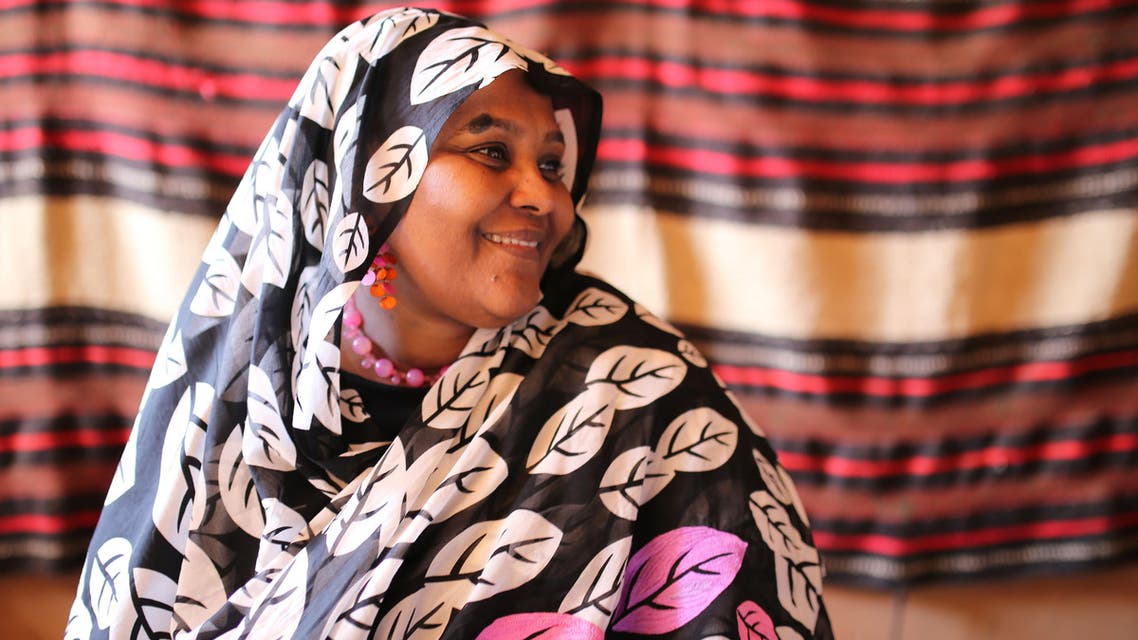 Umma party deputy head Mariam al-Mahdi talks with an AFP journalist on January 3, 2016 in the Sudanese capital Khartoum.
