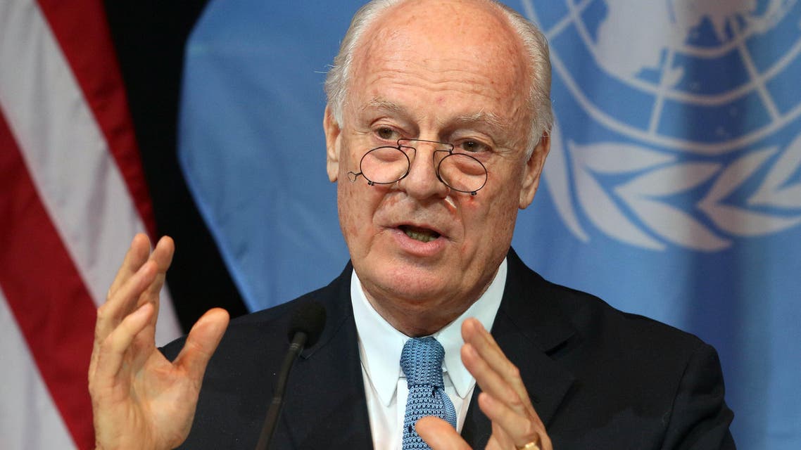 U.N. Special Envoy for Syria Staffan de Mistura speaks during a news conference in Vienna, Austria, Saturday, Nov. 14, 2015. (AP)