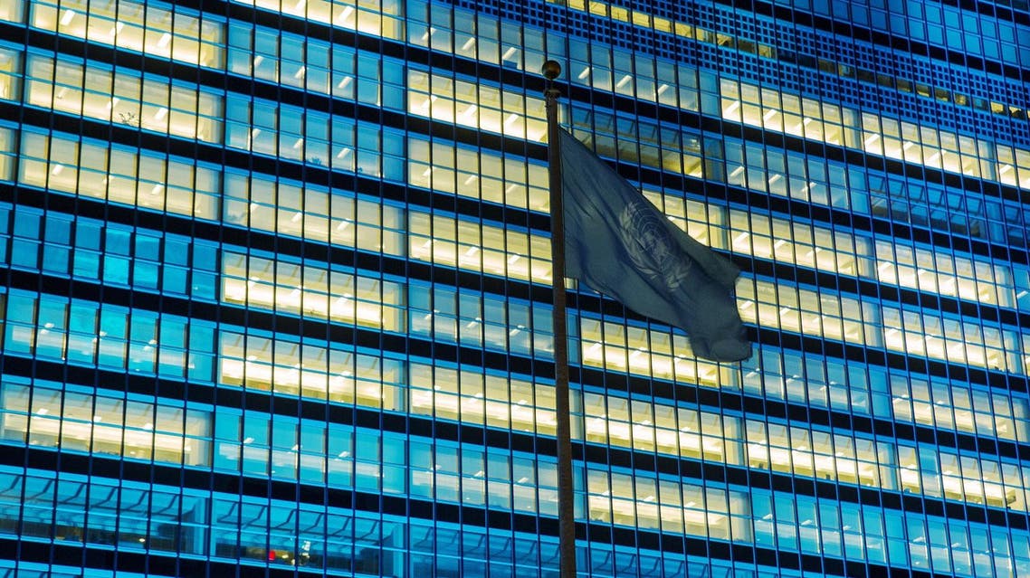 The United Nations headquarters is lit up in blue to honor the 70th anniversary of the United Nations in New York, October 23, 2015. (Reuters)
