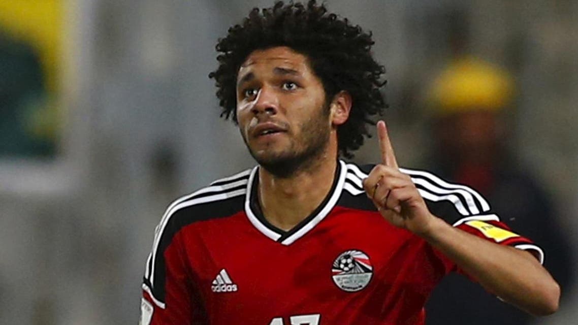 Egypt's Mohamed El-Nenny celebrates after scoring a goal during their 2018 World Cup qualifying soccer match agaist Chad at Borg El Arab "Army Stadium" in the Mediterranean city of Alexandria, north of Cairo, Egypt, November 17, 2015. (Reuters)