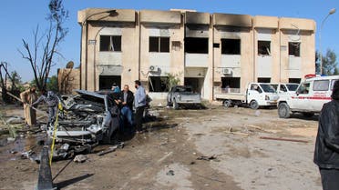 A general view shows the damage at the scene of an explosion at the Police Training Centre in the town of Zliten, Libya, January 7, 2016. reuters
