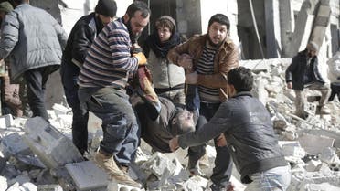 القصف الروسيعلى معرة النعمان في ادلب