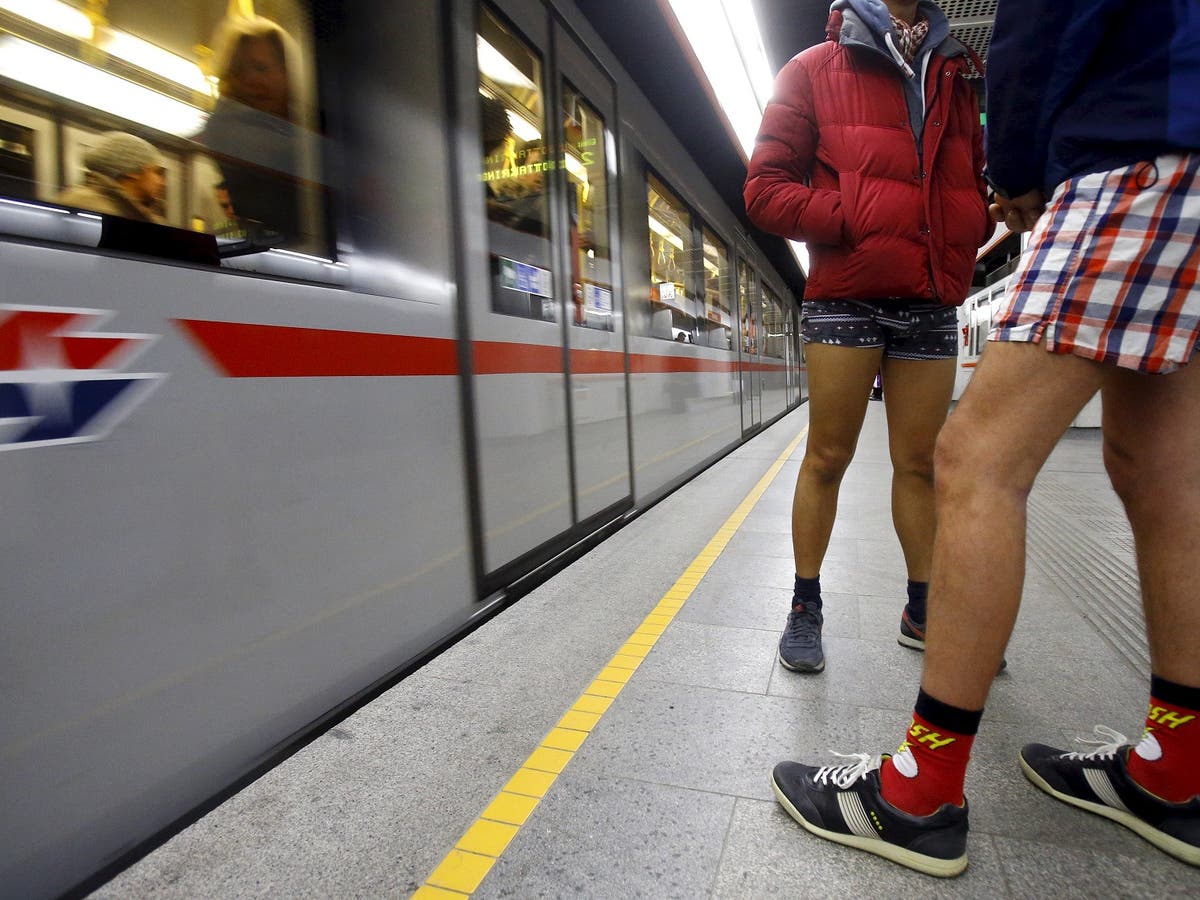 No Pants Subway Ride 2016: London commuters strip down to