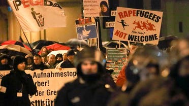 Members of LEGIDA, the Leipzig arm of the anti-Islam movement PEGIDA, take part in a rally in Leipzig. (Reuters)