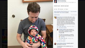 Zuckerberg wades into vaccine debate with baby shots photo