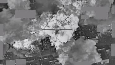 The 47-second, black-and-white video begins with an overhead shot of the building in Mosul, an ISIS stronghold.(YouTube/CJTF Operation Inherent Resolve)